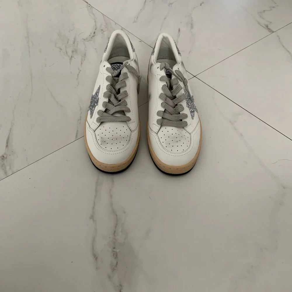 Golden Goose 39 Women’s Ball Star in nappa with white Star and glitter heel tab - Picture 2 of 4
